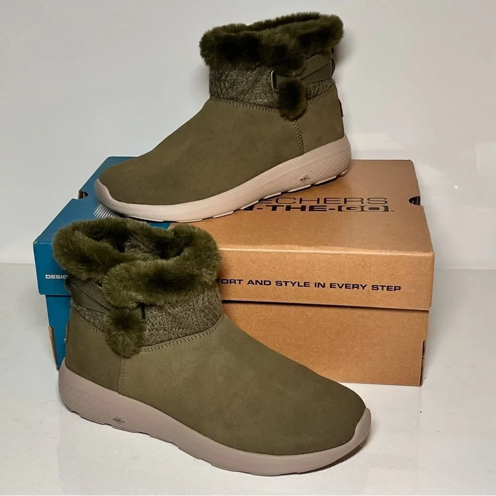 Skechers On-the-GO City Winter Gleam Water Repellent Suede Boots